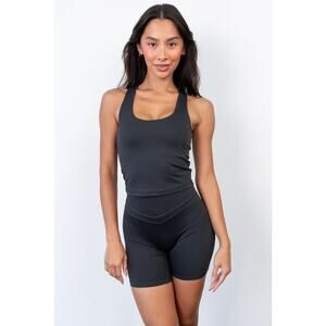 Vitality Pulse Racer Tank Gray Purple Size Medium
